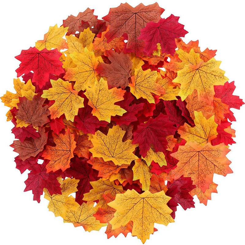 Sphagnum Moss Dry - 50/100/200 pezzi foglie d'acero artificiali autunno